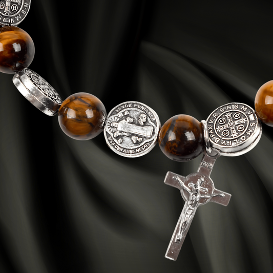 St. Benedict & Christ Dual-Blessing Bracelet