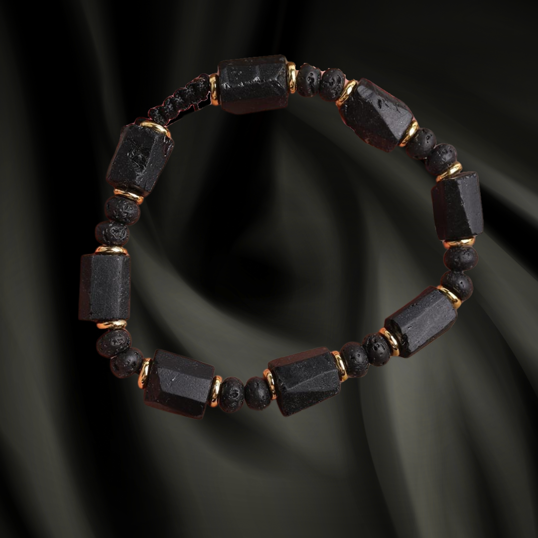 Black Lava Fortune Bracelet