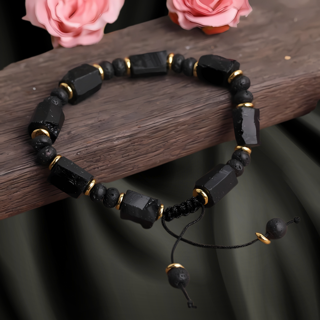 Black Lava Fortune Bracelet