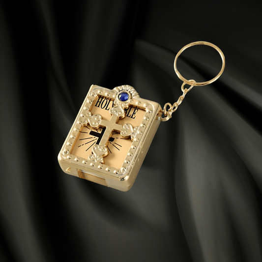 Golden Pocket Bible Keychain